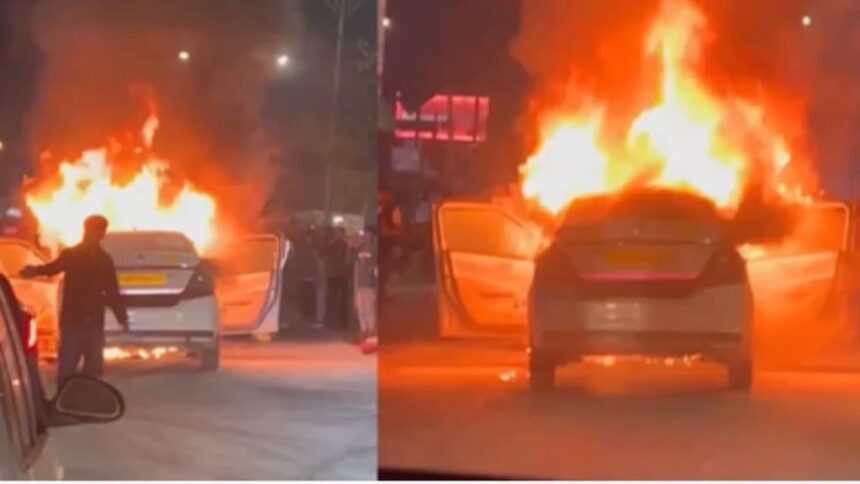 देहरादून: माजरा में चलती कार में लगी आग, चालक ने कूदकर बचाई जान; अफरा-तफरी का माहौल