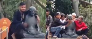 गांधी प्रतिमा बरेली विवाद वायरल वीडियो