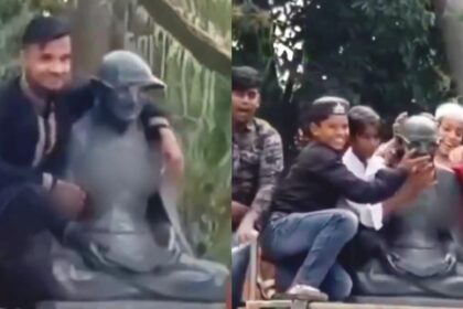 गांधी प्रतिमा बरेली विवाद वायरल वीडियो