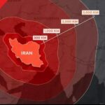 ईरान मिसाइल रेंज मानचित्र