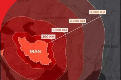 ईरान मिसाइल रेंज मानचित्र