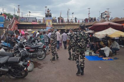 हर की पौड़ी में फ्लैग मार्च, चारधाम यात्रा में कड़ी सुरक्षा