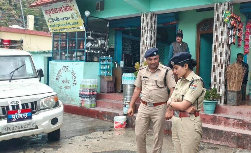 केदारनाथ यात्रा मार्ग पर रुद्रप्रयाग पुलिस निरीक्षण