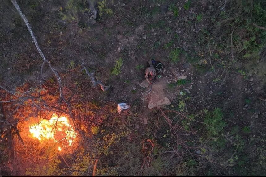 रुद्रप्रयाग में ड्रोन से पकड़ा गया जंगल में आग लगाने वाला आरोपी